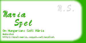maria szel business card